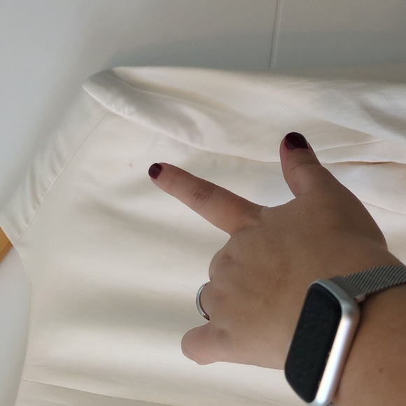 Theory fully lined open front triacetate silky off white special event blazer - Picture 6 of 9